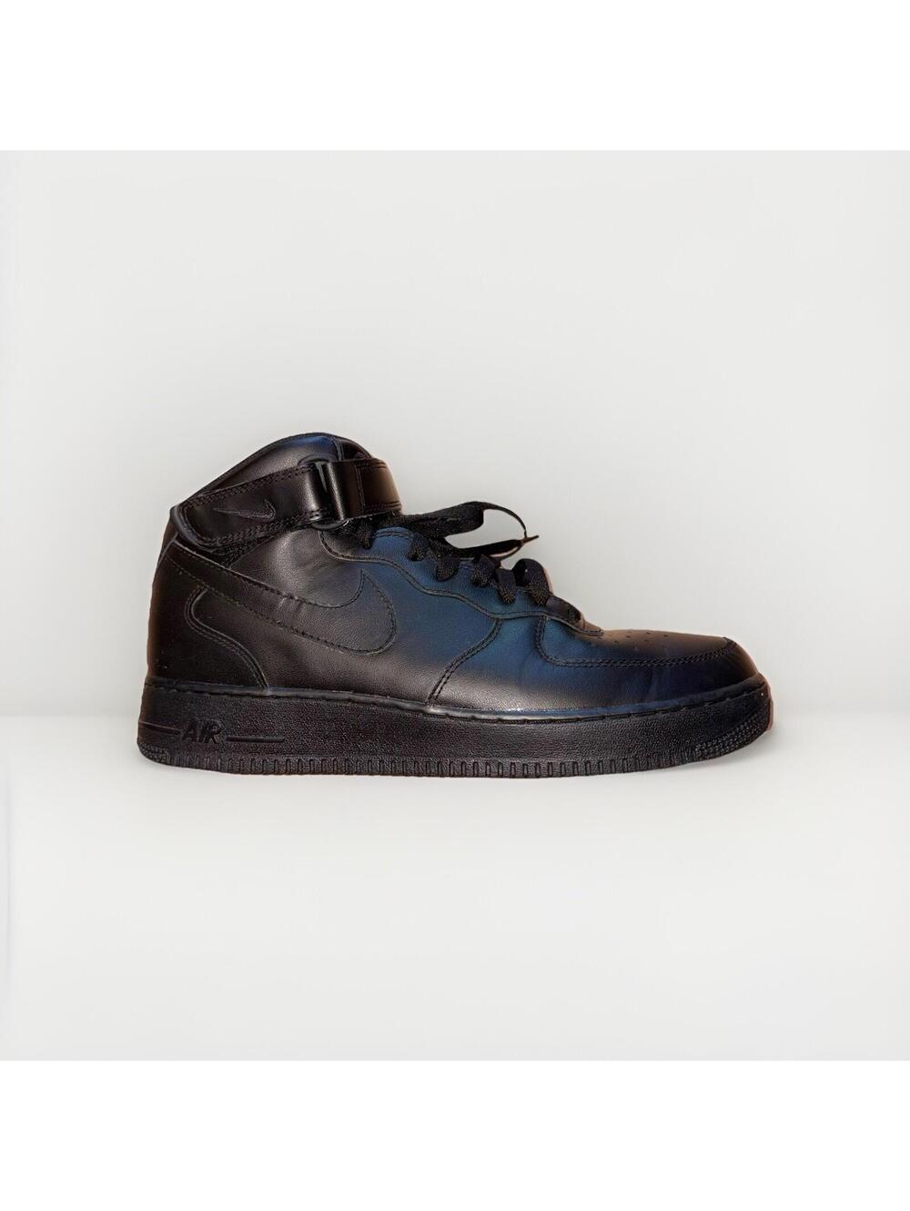 Nike Air Force 1 Mid '07 Mens Size 11.5 Black Athletic Lifestyle Shoes Sneakers